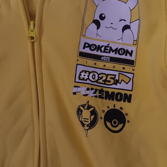 Pokemon Kids Pikachu Yellow Hoodie Size S NWT - Picture 6 of 9